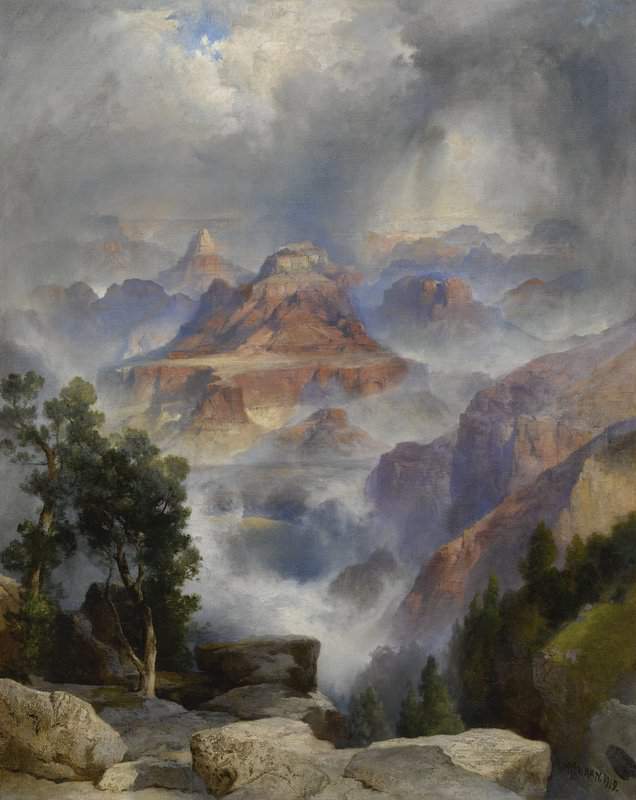 Moran Thomas A Showery Day Grand Canyon 1919 canvas print