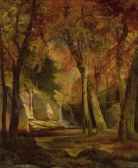 Moran Thomas Autumn Wood Scene 1868 canvas print