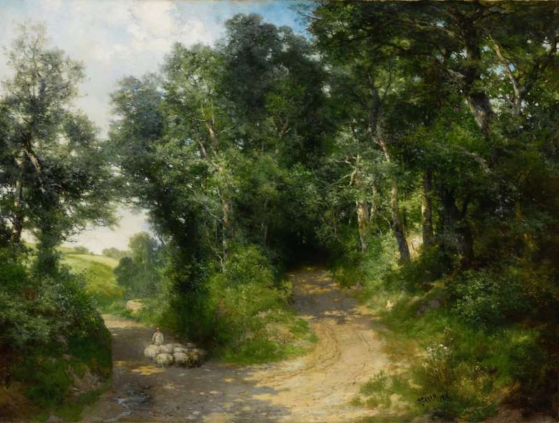 Moran Thomas Cockington Lane Near Torquay England 1910 canvas print
