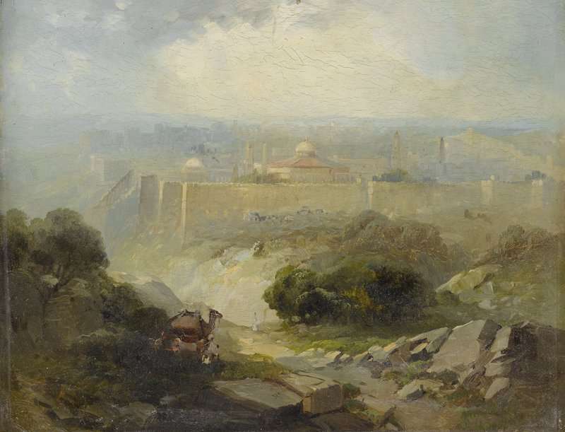 Moran Thomas Jerusalem From The Mount Of Olives canvas print