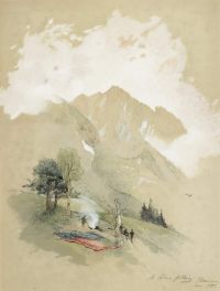 Moran Thomas Our Camp At Mount Nebo 1877 canvas print