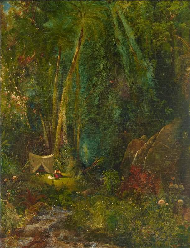 Moran Thomas Seminole Village In The Everglades 1860 canvas print