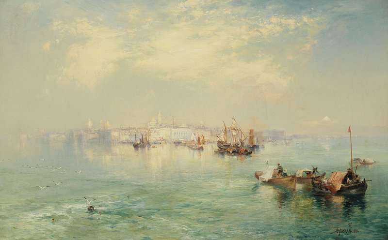 Moran Thomas Vera Cruz Harbor Mexico 1884 canvas print