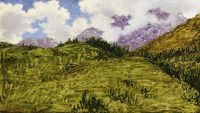 Morbelli Angelo The Valley Of Usseglio 1918 canvas print