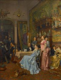 Moreau Adrien Concert D Amateurs Dans Un Atelier D Artiste 1873
