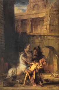 Moreau Diomedes von seinen Pferden verschlungen
