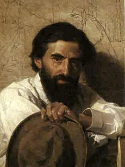 Morelli Domenico Ritratto Di Domenico Morelli 1859 canvas print