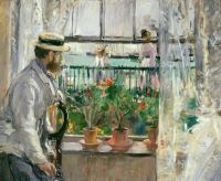 Morisot Berthe Eugene Manet On The Isle Of Wight canvas print