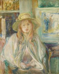 Morisot Berthe Girl In A Straw Hat canvas print