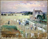 Morisot Berthe Hanging The Laundry Out To Dry 1875 canvas print