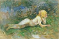Morisot Berthe Reclining Nude Shepherdess 1891 canvas print