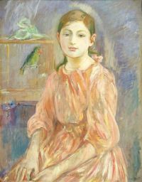 Morisot Berthe The Artist S Daughter With A Parakeet 1890 canvas print
