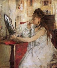 Morisot Berthe Young Woman Powdering Herself canvas print