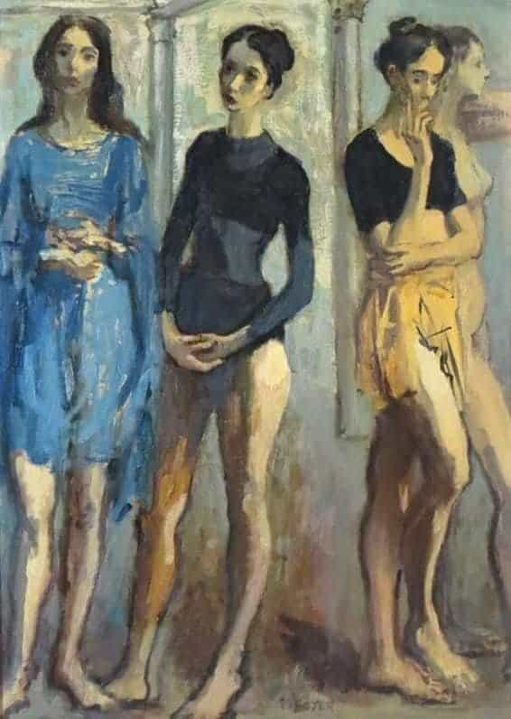 Tableaux sur toile, reproduction de Moses Soyer Four Dancers 1958