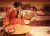 Mowbray Henry Siddons Idle Hours 1895 canvas print