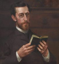 Mowbray Henry Siddons Porträt eines lesenden Mannes Leinwanddruck