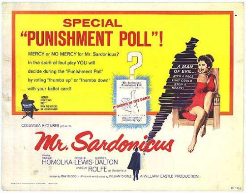 Mr. Sardonicus Movie Poster canvas print
