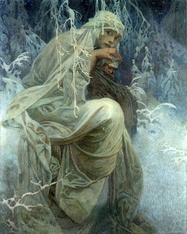 Mucha Alphonse A Winter Tale 1917 canvas print