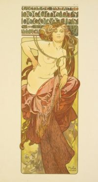 موتشا ألفونس وثائق ديكوراتيفس فينت دي باريتر 1902 قماش طباعة
