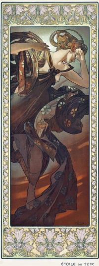 موتشا ألفونس إتوال دو سوار 1902 مطبوعة على القماش