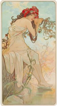 Mucha Alphonse Four Seasons 1896 canvas print