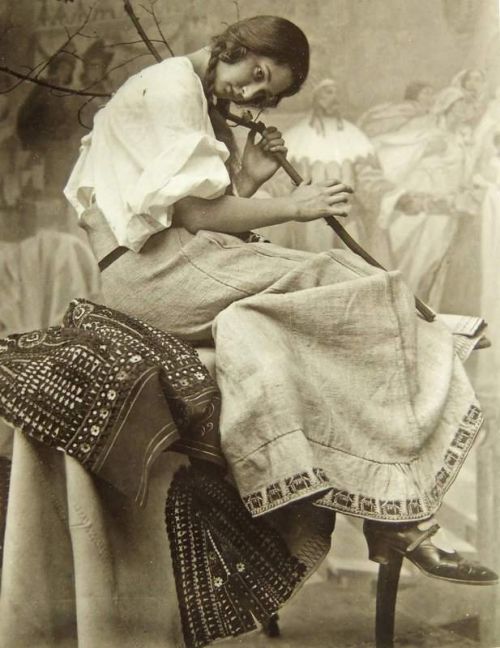 Mucha Alphonse Jaroslava As Model For The Slav Epic Ca. 1926 canvas print