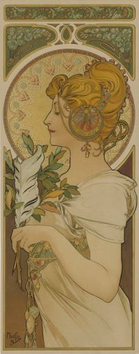 Mucha Alphonse La Plume 1899 canvas print
