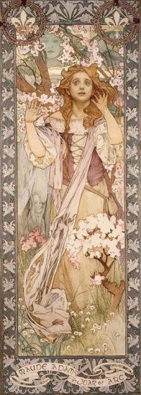 Mucha Alphonse Maud Adams As Joan Of Arc Ca. 1909 canvas print