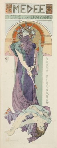 موتشا ألفونس ميدي كاليفورنيا. 1898 قماش مطبوع