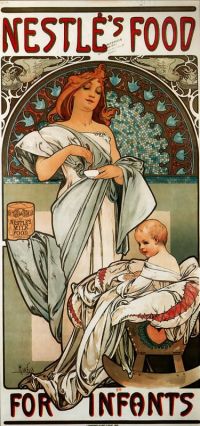 무하 알폰스 네슬레 유아용 식품 1897