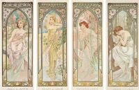 Mucha Alphonse The Times Of The Day canvas print