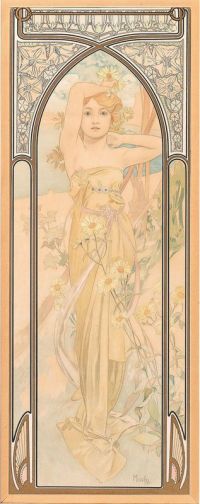 Mucha Alphonse Times Of The Day 1899 1 canvas print