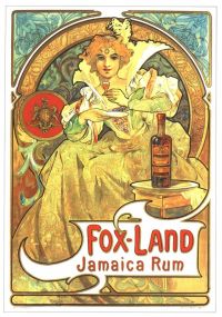 Mucha Fox Land Jamaica Rum canvas print