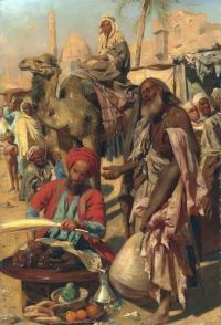 Muller Leopold Carl A Market In Cairo Ca. 1878 canvas print
