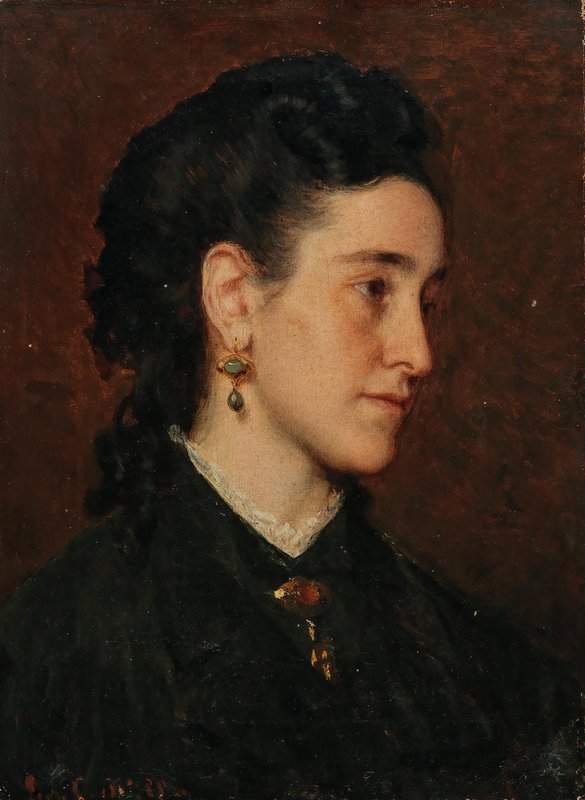 Muller Leopold Carl Portrait Of A Young Woman canvas print