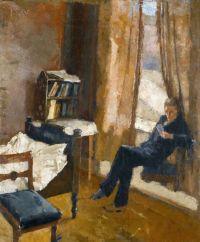 Munch Edvard Andreas Reading Ca. 1882 83