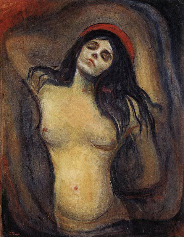 Munch Edvard Madonna 1894 95 canvas print