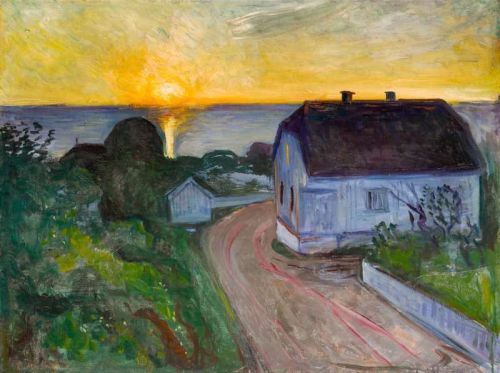 Munch Edvard Sunrise In Asgardstrand canvas print
