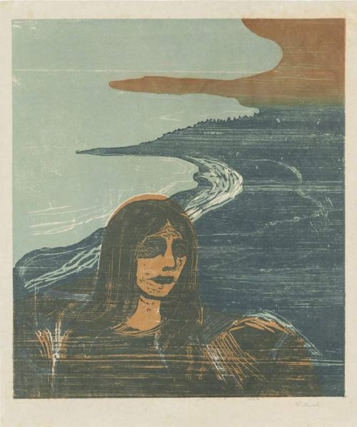 Munch Edvard Woman S Head Against The Shore 1899 canvas print