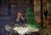 Munch The Absinthe Drinkers   1890 canvas print