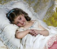 Munier Emile Girl Resting 1885 canvas print