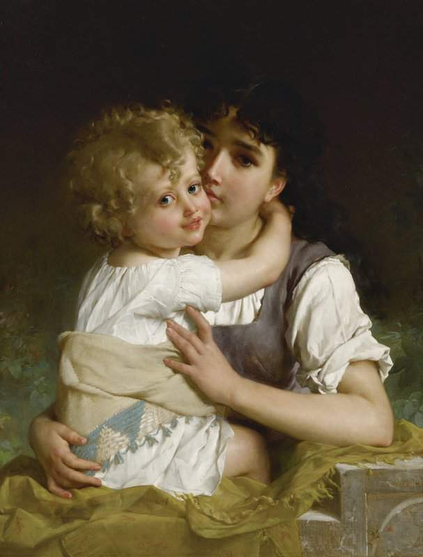 Munier Emile Maternal Affection 1881 canvas print