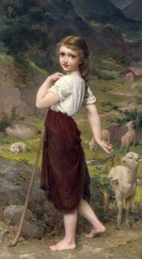 Munier Emile The Little Goat Herder
