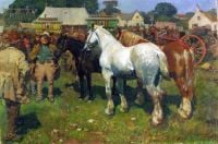 Munnings Alfred James A Country Horse Fair 1902 canvas print