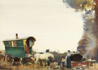 Munnings Alfred James A Gypsy Encampment 1914 canvas print