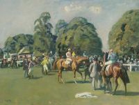 Munnings Alfred James A Park Meeting The Eclipse Stakes Sandown Park canvas print