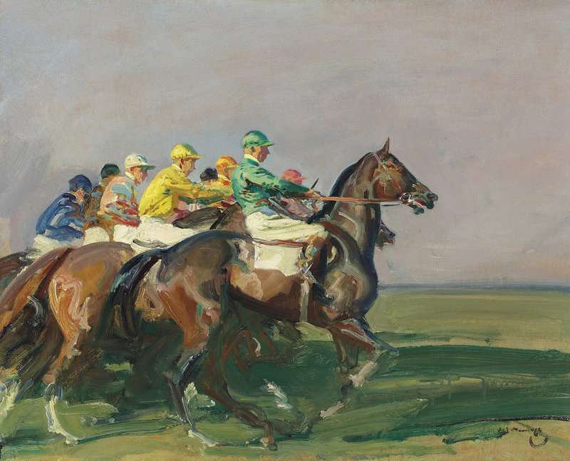 Munnings Alfred James A Start At Newmarket Ca. 1937 canvas print