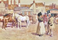 Munnings Alfred James After The Fair Ber Street Norwich 1904 canvas print