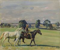 Munnings Alfred James Exercising The Pony canvas print