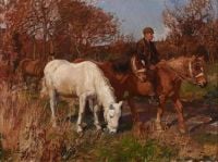 Munnings Alfred James Fred Grey Leading Home Ca. 1900